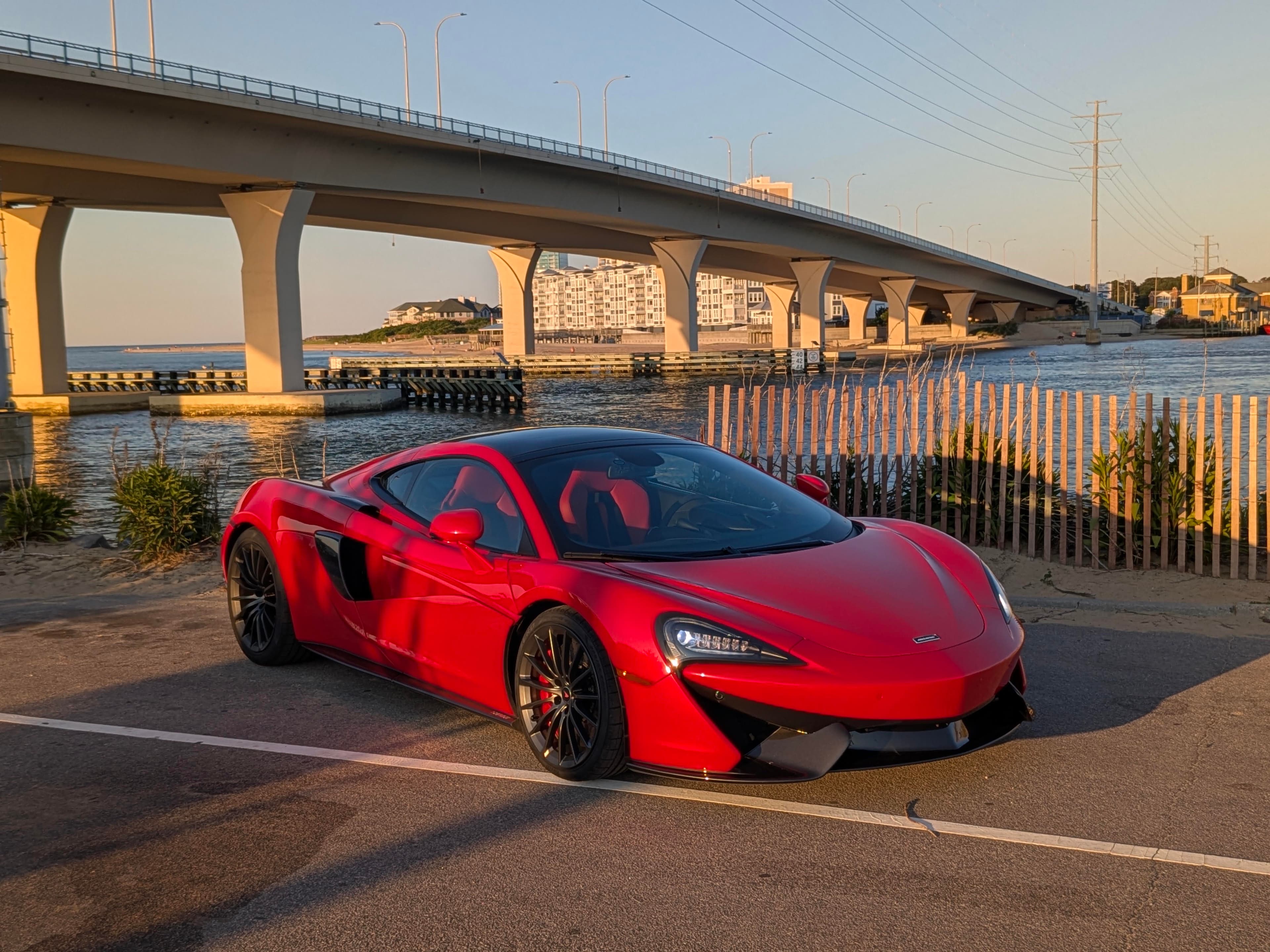 McLaren parked beside the Lesner Bridge in Virginia Beach